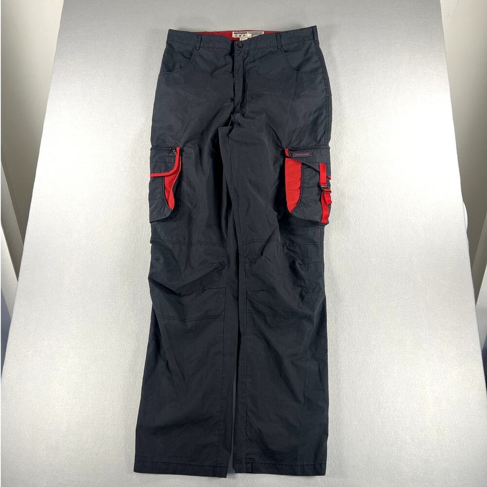 Vintage 2000s Point Zero Cargo Red Black Pants Mens Size (38 x 37) Skater Y2K